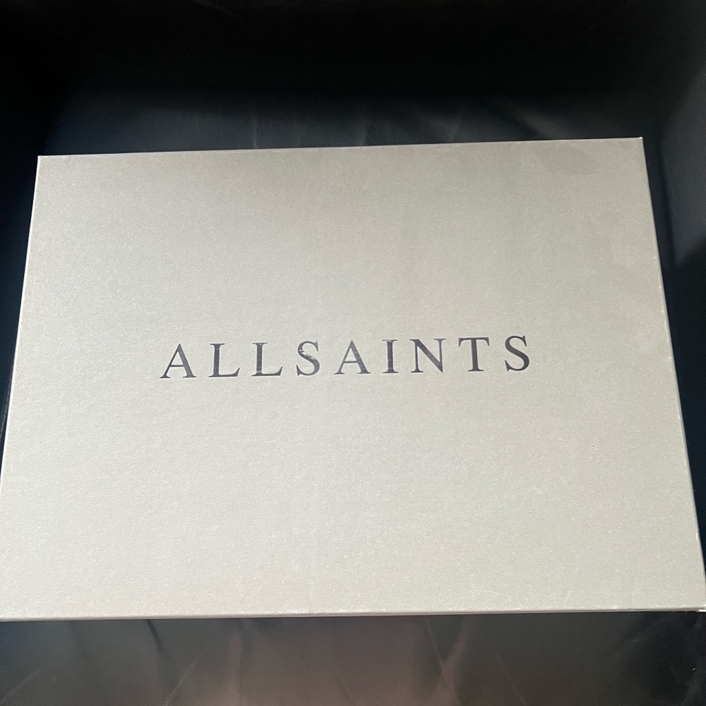All Saints Salome Black Ankle Harness Biker Boots Punk Goth New in Box - Picture 9 of 9